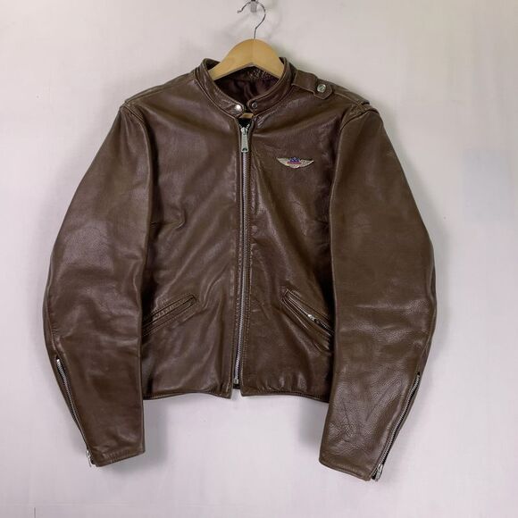 Brooks Brooks Vintage Brown Leather Jacket